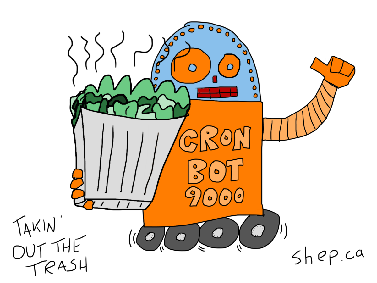 CronBot Takes Out The Trash